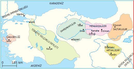 1072-1178 yılları arasında Anadolu